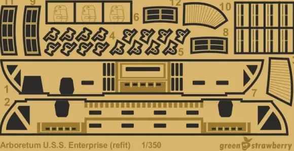 1/350 Arboretum for U.S.S. Enterprise Detail Set (for Polar Lights)