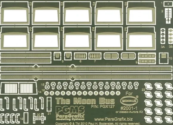 1/55 2001: A Space Odyssey Moonbus w/Detail Up Photo-Etched Parts