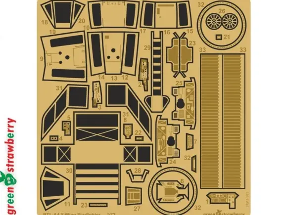 1/72 BTL A-4 Y-Wing Starfighter - Etching & Detail Set (Bandai)