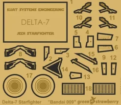 1/144 Delta-7 Starfighter Photoetch Detail Set (for Bandai 009)