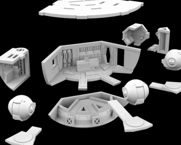 1/350 Discovery (XD-1) Pod Bay 3D Printed Parts Kit