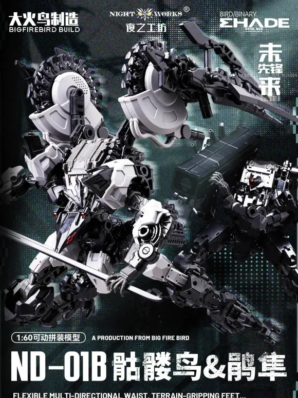 1/60 Future Vanguard-Skull Bird & Baza Plastic Model Kit