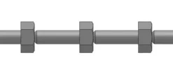Hex Bolt Head (Nickel Silver) S (40pcs)