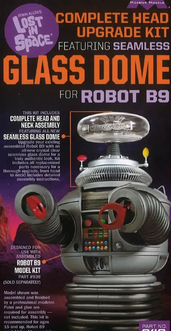 1/6 Lost In Space: Complete Head Upgrade Kit Featuring Seamless Glass Dome for Robot B-9