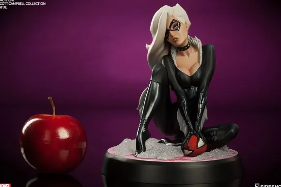 Marvel Comics Statue J. Scott Campbell Spider-Man Collection Black Cat 23cm Figure