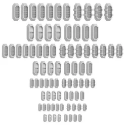 Mecha Detail Parts - Beveled Vernier Detail Parts (80pcs)
