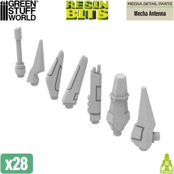 Mecha Detail Parts - Mecha Antennas (28pcs)