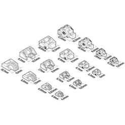 Mecha Detail Parts - Mecha Hinge Panels (68pcs)