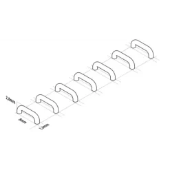 Mecha Detail Parts - 8mm Ladder Rungs (60pcs)