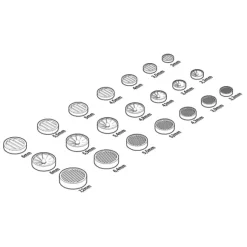 Mecha Detail Parts - Round Air Vent (84pcs)