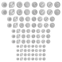 Mecha Detail Parts - Round Detail Panel Assortment (88pcs)