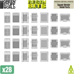 Mecha Detail Parts - Square Vernier Detail Parts (28pcs)