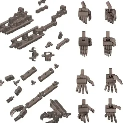 Mecha Supply Assorted 01 Flexible Arm Set Gun Metal Ver.