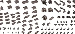 Mecha Supply Assorted 04 X Armor Set Gun Metal Ver.