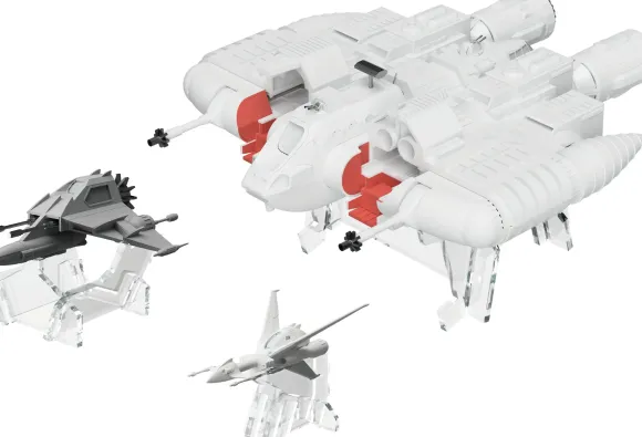 1/144 Message from Space: Galactic Wars: Liabe Special Plastic Model Kit Exclusive Acrylic Pedestal Set