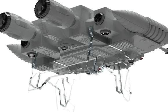 1/144 Message from Space: Galactic Wars: Liabe Special Plastic Model Kit Exclusive Acrylic Pedestal Set