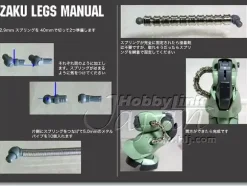 Metal Pipe Set Gold for MG Zaku 2.0