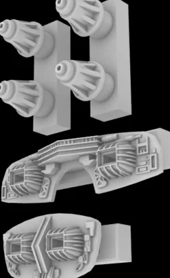 1/537 Miranda Class Starship Phaser & Torpedo Launcher (for AM)