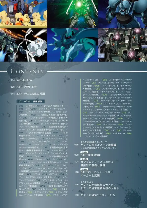 Mobile Suits Complete Works Vol.16 Mobile Suits Developed by Z.A.F.T