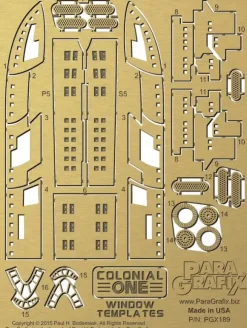 1/350 Moebius Colonial One Window Template