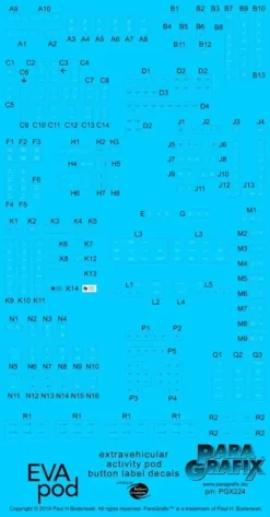1/8 Moebius Models 2001: A Space Odyssey EVA Pod Button Label Decal