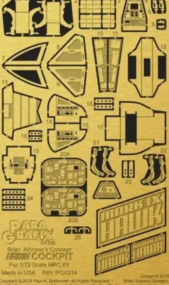 1/72 MPC Space 1999 Hawk IX Cockpit Photo-Etched Parts Set