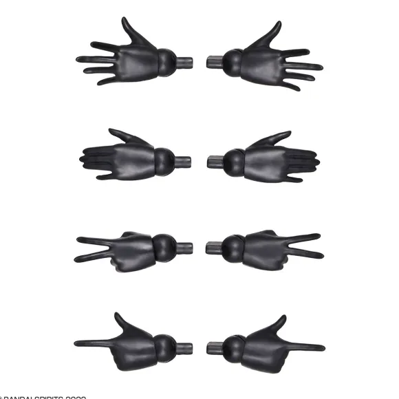 30MS Optional Hand Parts (White / Black)