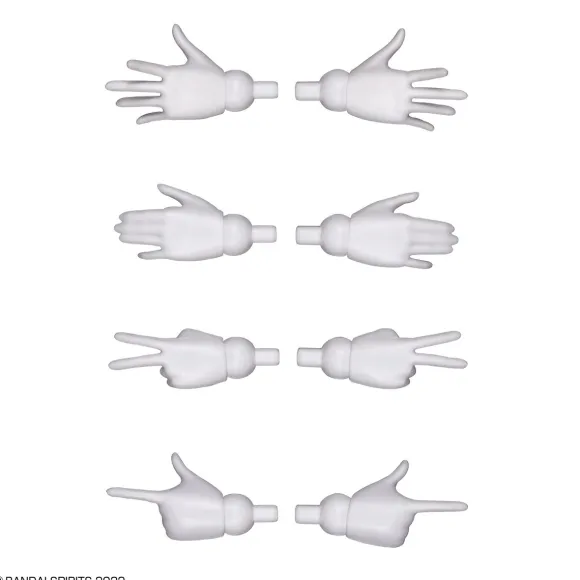 30MS Optional Hand Parts (White / Black)