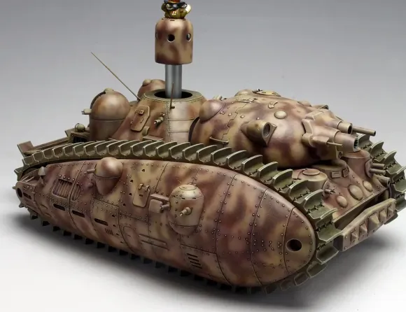 1/72 Multi-turreted Tank Akuyaku #1 Short Gun Barrel ver.