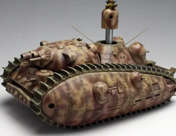 1/72 Multi-turreted Tank Akuyaku #1 Short Gun Barrel ver.