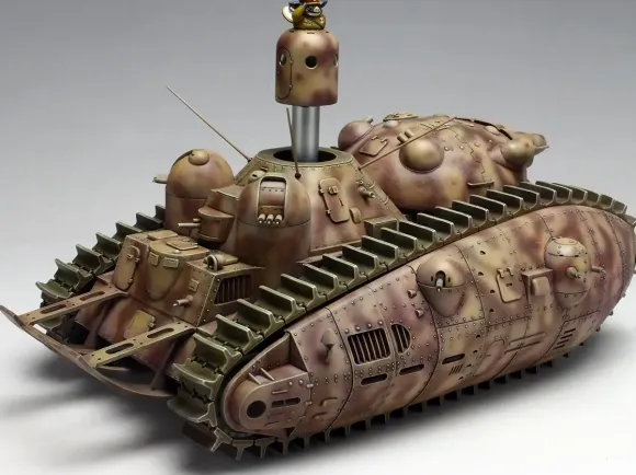 1/72 Multi-turreted Tank Akuyaku #1 Short Gun Barrel ver.