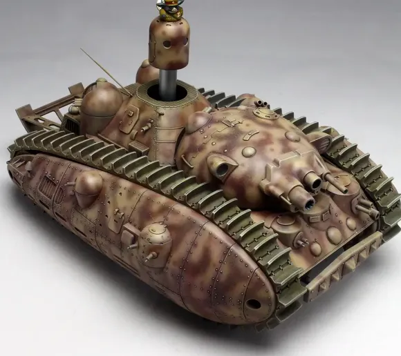 1/72 Multi-turreted Tank Akuyaku #1 Short Gun Barrel ver.