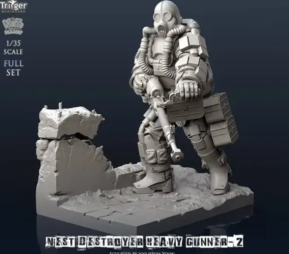 1/35 Nest Destroyer Heavy Gunner II Full Set (With Dedicated Base)