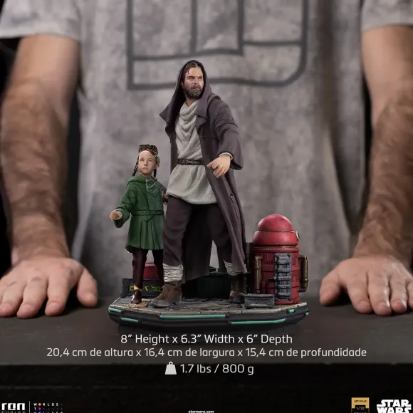 1/10 Obi-Wan Kenobi - Iron Studios Scale Statue: Deluxe Art Scale - Obi-Wan Kenobi & Young Leia