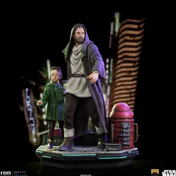 1/10 Obi-Wan Kenobi - Iron Studios Scale Statue: Deluxe Art Scale - Obi-Wan Kenobi & Young Leia