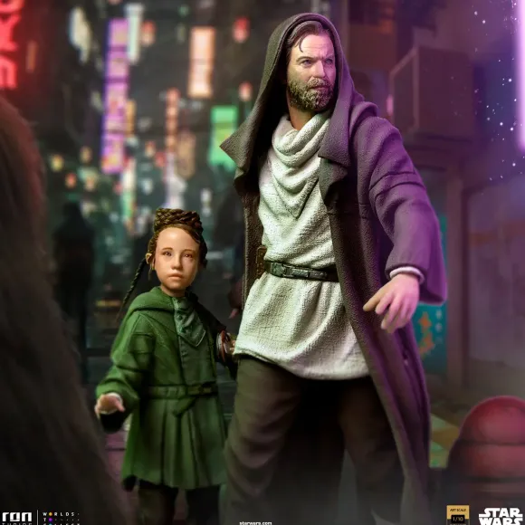 1/10 Obi-Wan Kenobi - Iron Studios Scale Statue: Deluxe Art Scale - Obi-Wan Kenobi & Young Leia