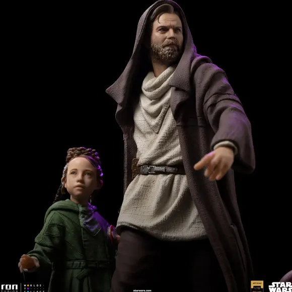 1/10 Obi-Wan Kenobi - Iron Studios Scale Statue: Deluxe Art Scale - Obi-Wan Kenobi & Young Leia