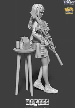 1/35 Recess (120mm) Lady Gunner Taking a Lunch Break