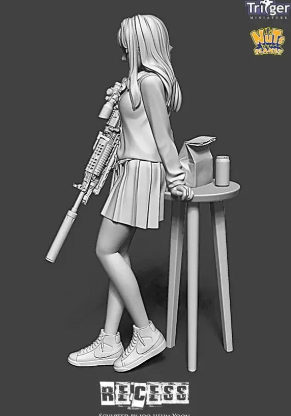 1/35 Recess (120mm) Lady Gunner Taking a Lunch Break