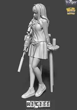 1/35 Recess (120mm) Lady Gunner Taking a Lunch Break