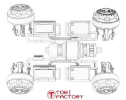 1/24 scale Flying Car Unit Conversion Set Vladimir Motors - FT160