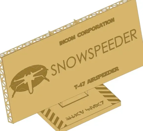 Snowspeeder Display Base Label
