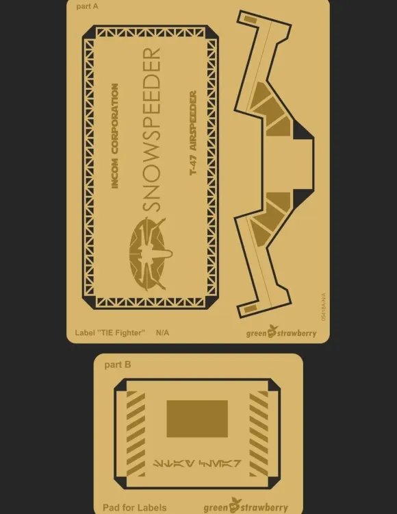 Snowspeeder Display Base Label