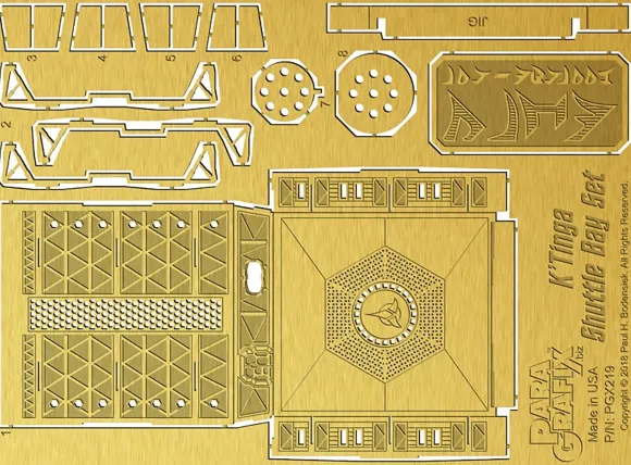 1/350 Star Trek: Klingon K't'inga-Class I.K.S.Amar w/Shuttle Bay Photo-Etched Parts
