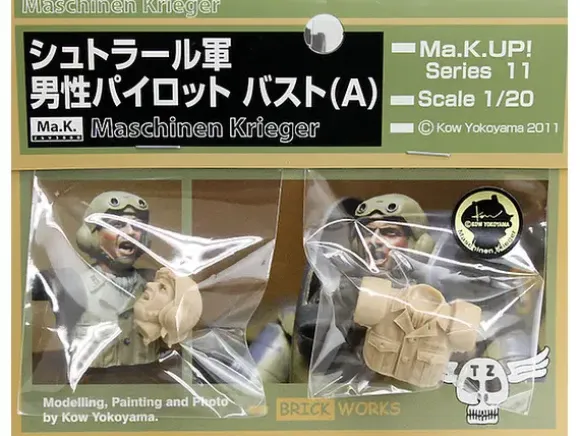 1/20 Strahl Male Pilot Bust Model A