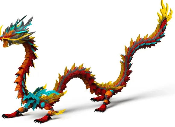 The True Dragon Series ZL-0001 Red Dragon King Plastic Model Kit
