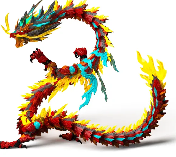 The True Dragon Series ZL-0001 Red Dragon King Plastic Model Kit
