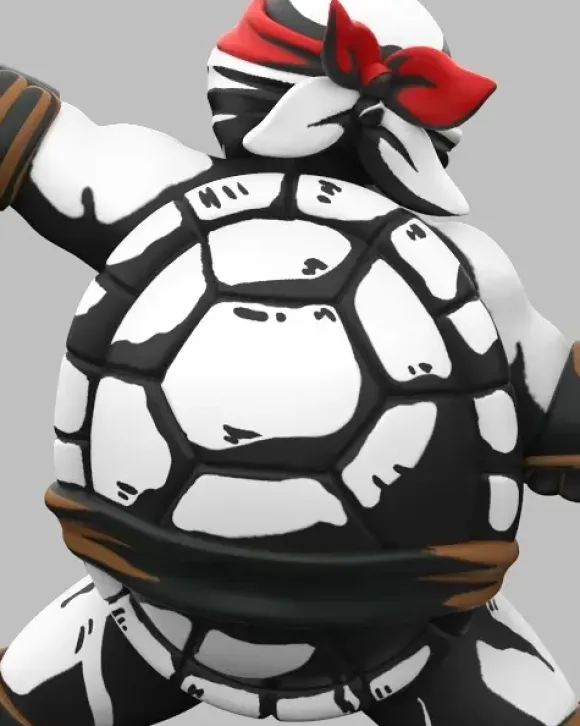 TMNT Teenage Mutant Ninja Turtles / Pizza Bomber by Ndikol 8.3 inch Vinyl Art Statue