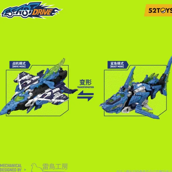 52TOYS BEASTDRIVE BD-02 HYDRO BULLET SHARK Ver. with Bonus Armor