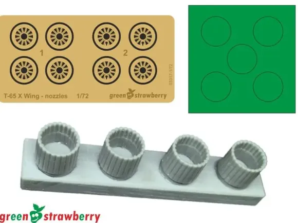 1/72 T-65 X-Wing Nozzles Set (for Polar Lights)